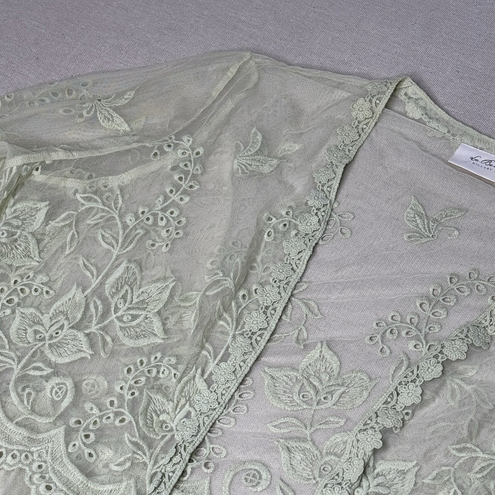 NWT LaBellum by Hillary Scott Plus Sz 2X Mint Lace Topper Cardigan Swim Cover Up